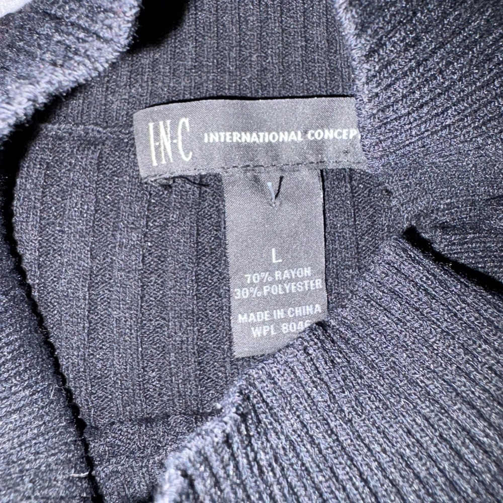Womens Ribbed Long Sleeve Top | Button Shoulder | Black - Picture 2 of 3